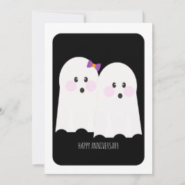Cartão de Aniversário de Fantasma Adorável Feliz H