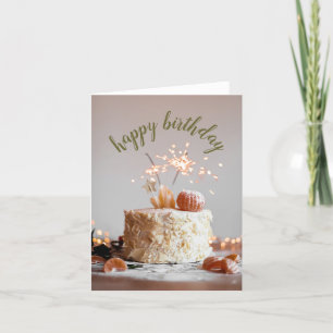 Cartão de aniversário de felicidade dobrado