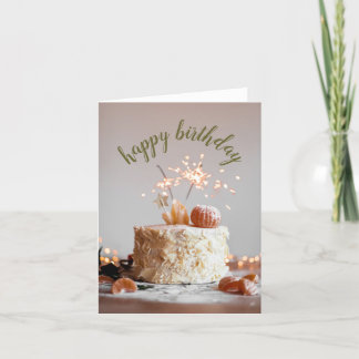 Cartão de aniversário de felicidade dobrado