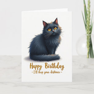 Cartão de Aniversário de Felino Macio
