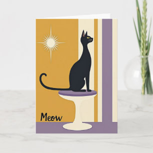 Cartão de Aniversário de Felino Sable