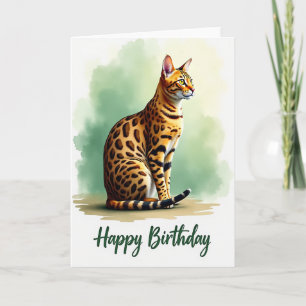 Cartão de Aniversário de Felino Selvagem