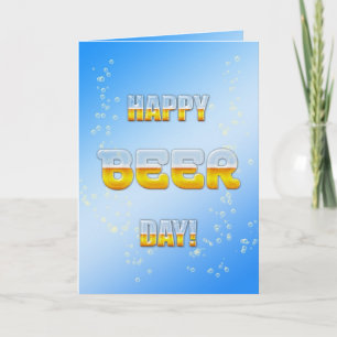 Cartão de aniversário de Feliz Dia da Cerveja