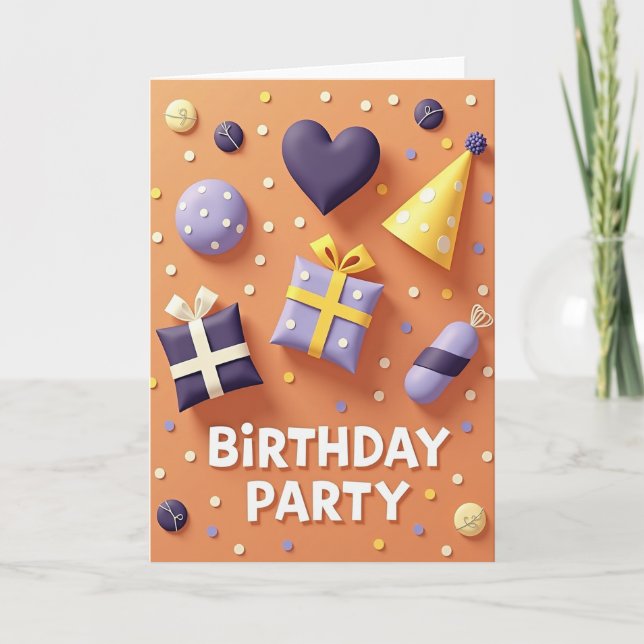 Cartão de Aniversário de Festa Caprichoso (Frente)