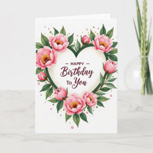 Cartão de Aniversário de Flor de Jardim