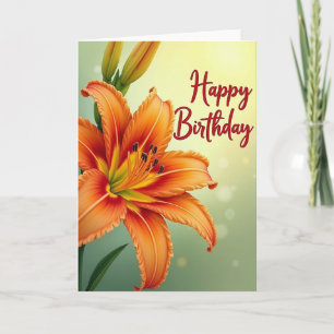 Cartão de Aniversário de Flor Enrugada