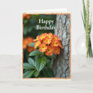 Cartão de Aniversário de Flores de Jardim