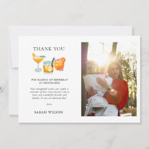 Cartão de aniversário de foto coquetel de Fruta br