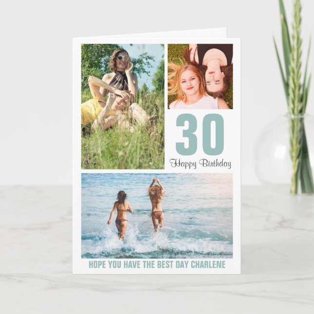 Cartão de Aniversário de Foto Moderna Qualquer Ida (Frente)