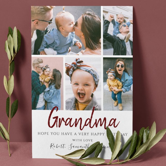 Cartão de Aniversário de Foto na moda 5 (Criador carregado)