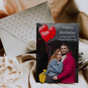 Cartão de Aniversário de Foto Personalizado