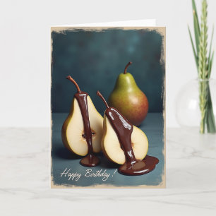 Cartão de Aniversário de Fruta Azul