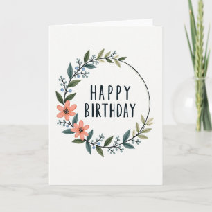 Cartão de Aniversário de Fruta Pintada