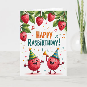 Cartão de Aniversário de Frutas Divertidas