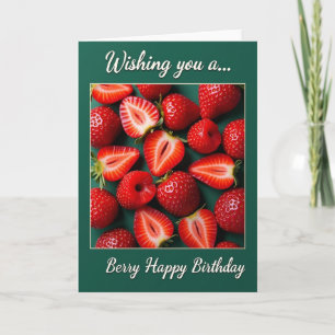 Cartão de Aniversário de Frutas Vermelhas