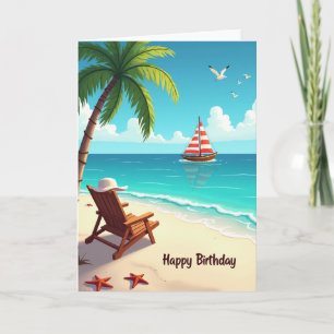 Cartão de Aniversário de Fuga Tropical