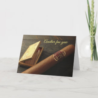 Cartão de Aniversário de Fumante de Cigarros Finos
