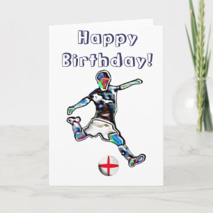 Cartão de aniversário de futebol da Inglaterra