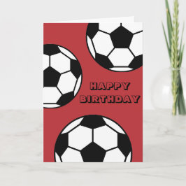 Cartão de Aniversário de Futebol para Crianças - T