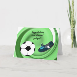 Cartão de aniversário de futebol para um cara lega