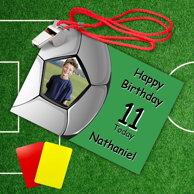 Cartão de Aniversário de Futebol Qualquer Idade co (Criador carregado)