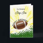 Cartão de Aniversário de Futebol Steo Son<br><div class="desc">Dê ao seu filho do escalão de futebol um cartão de futebol com um tema de futebol explosivo! Um futebol com as palavras "Para um filho maravilhoso".</div>