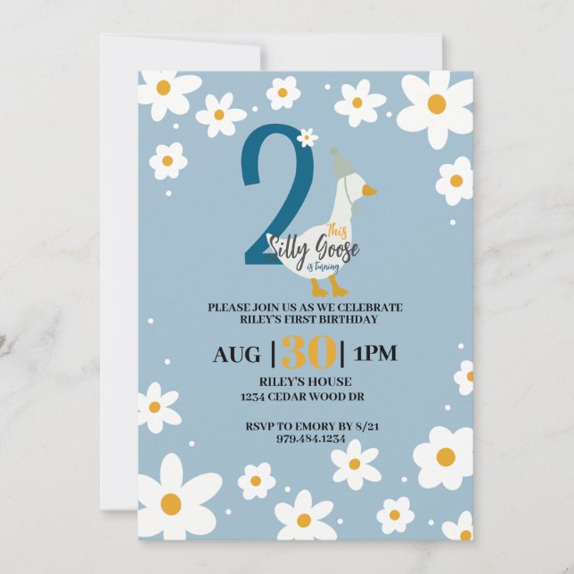 Cartão de Aniversário de Ganso do bobo (Frente)