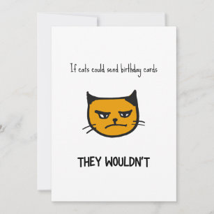 Cartão de Aniversário de Gato Engraçado