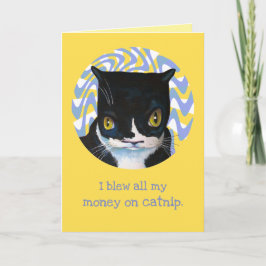Cartão de Aniversário de Gato Engraçado