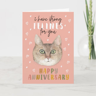 Cartão de Aniversário de Gato Engraçado - Fortes F