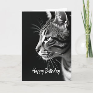 Cartão de Aniversário de Gato Gracioso e Quente