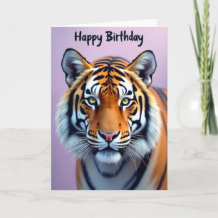 Cartão de Aniversário de Gato Selvagem
