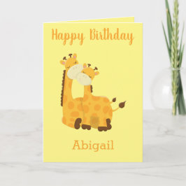 Cartão de Aniversário de Girafa