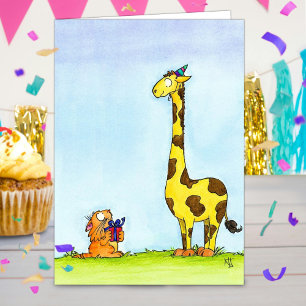 cartão de aniversário de girafa por Nicole Janes