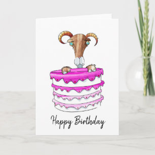 Cartão de aniversário de Goat