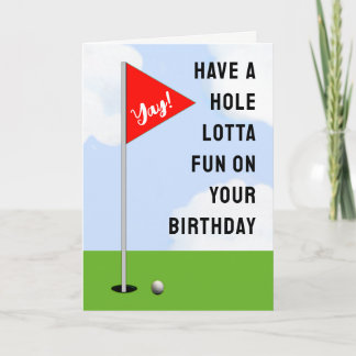 Cartão de Aniversário de Golf