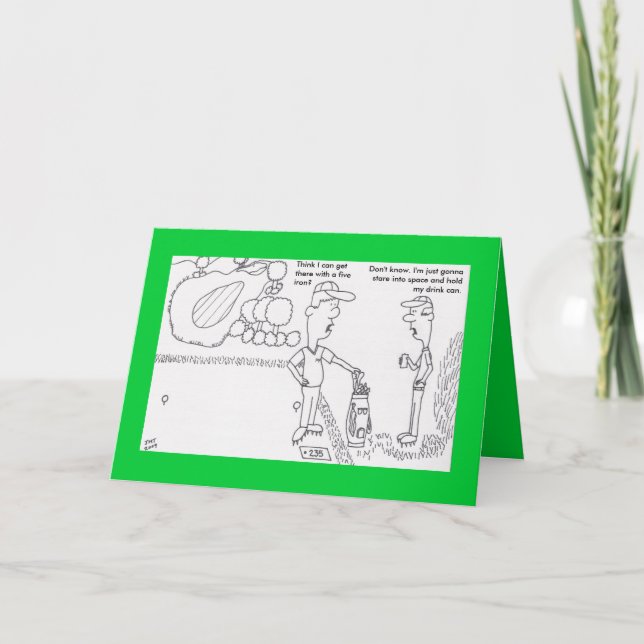 Cartão de Aniversário de Golf (Frente)