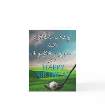 Cartão de Aniversário de Golf