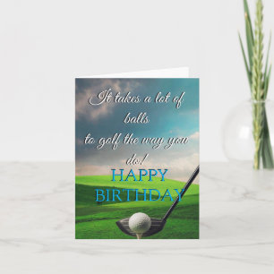 Cartão de Aniversário de Golf