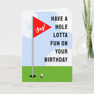 Cartão de Aniversário de Golfe