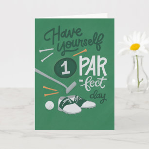 Cartão de Aniversário de Golfe de cara ou de Mulhe