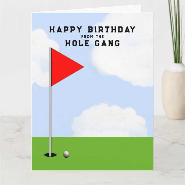 Cartão de Aniversário de Golfe de Todos (Frente)