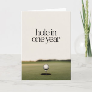 Cartão de aniversário de golfe minimalista para ho