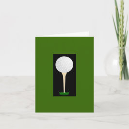 Cartão de Aniversário de Golfer Tee