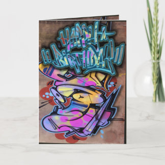 cartão de aniversário de grafite