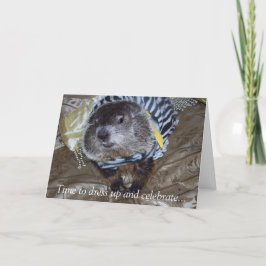 Cartão de aniversário de Groundhog Maude
