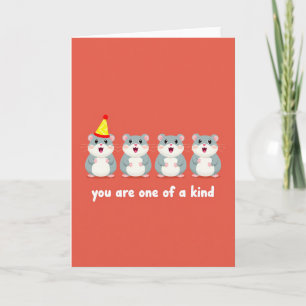 Cartão de Aniversário de Hamster Única