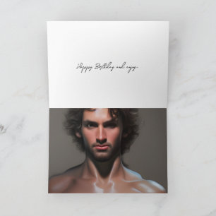 Cartão de Aniversário de Homem Bonito