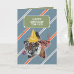 Cartão De Aniversário De Homem Engraçado Com Tigre<br><div class="desc">Um cartão de aniversário de um velho engraçado com um tigre na frente e um dentro de trocadilho de um gato 'rugido' que colocará um sorriso no rosto de seu amigo ou parente. Para torná-lo ainda mais especial, você pode adicionar seu nome, idade e uma mensagem a este cartão de...</div>