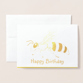 Cartão de Aniversário de Honeybee Foil